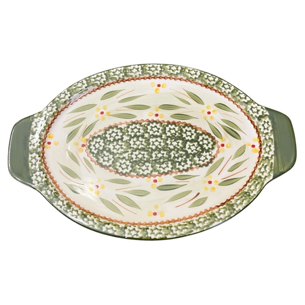 Temptations Old World Vintage 1.5 Quart Oval Covered Baking Dish Four Pi… - Picture 9 of 13